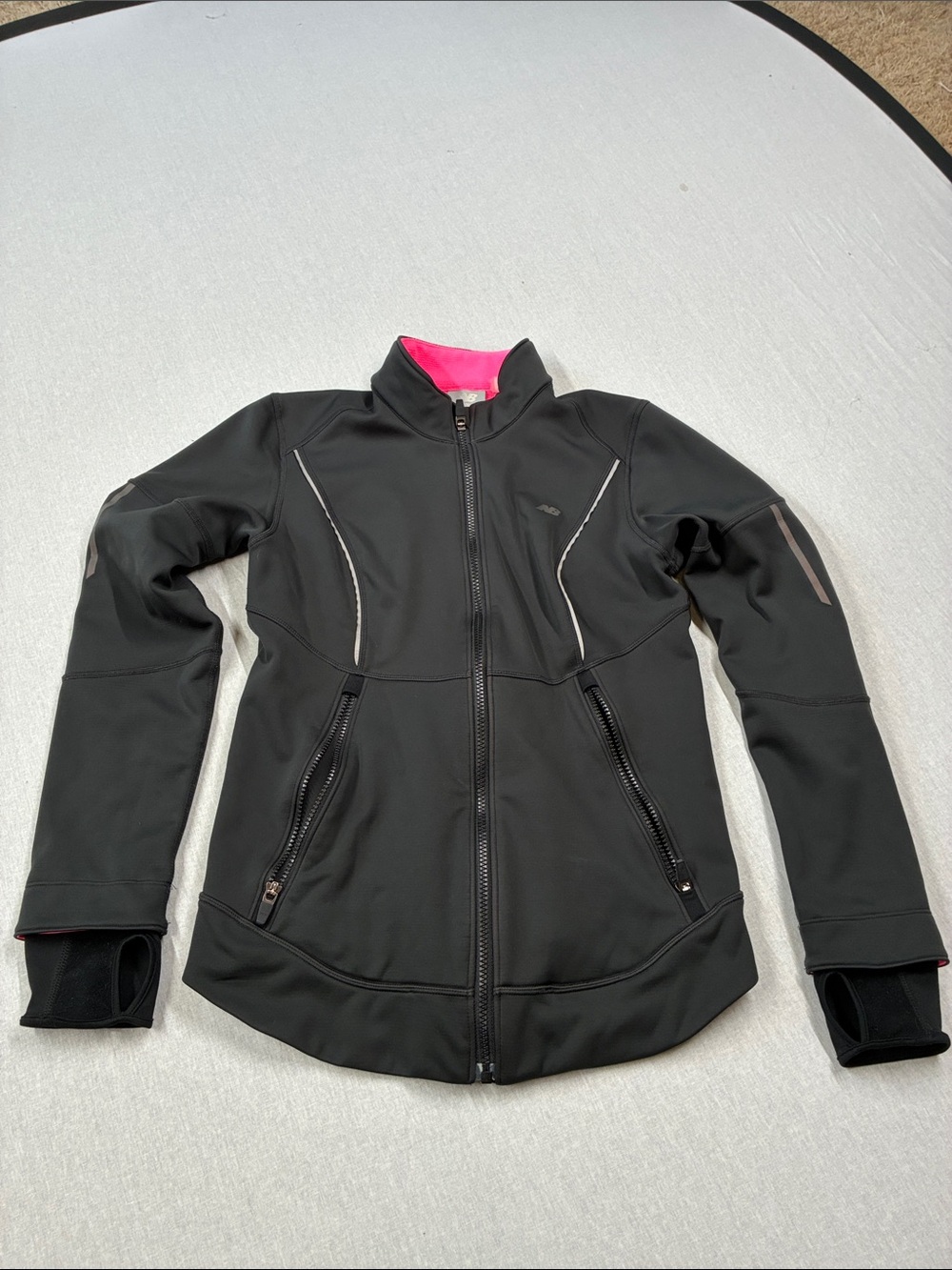 New Balance blk/pink reflective jacket
